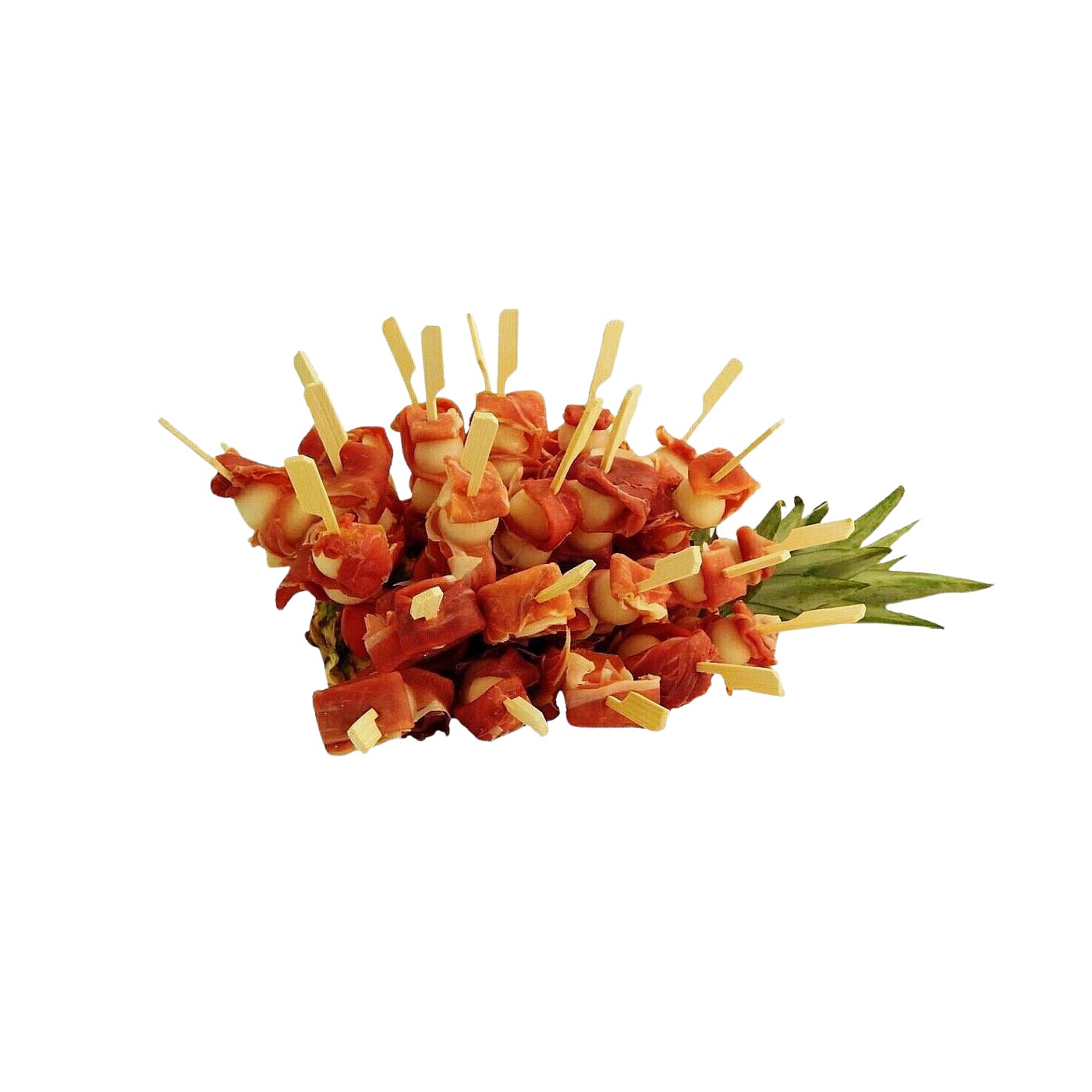 Spanischer Serrano-Schinken auf Spieß mit Honigmelone – edles Fingerfood mit fruchtig-herzhaftem Geschmack