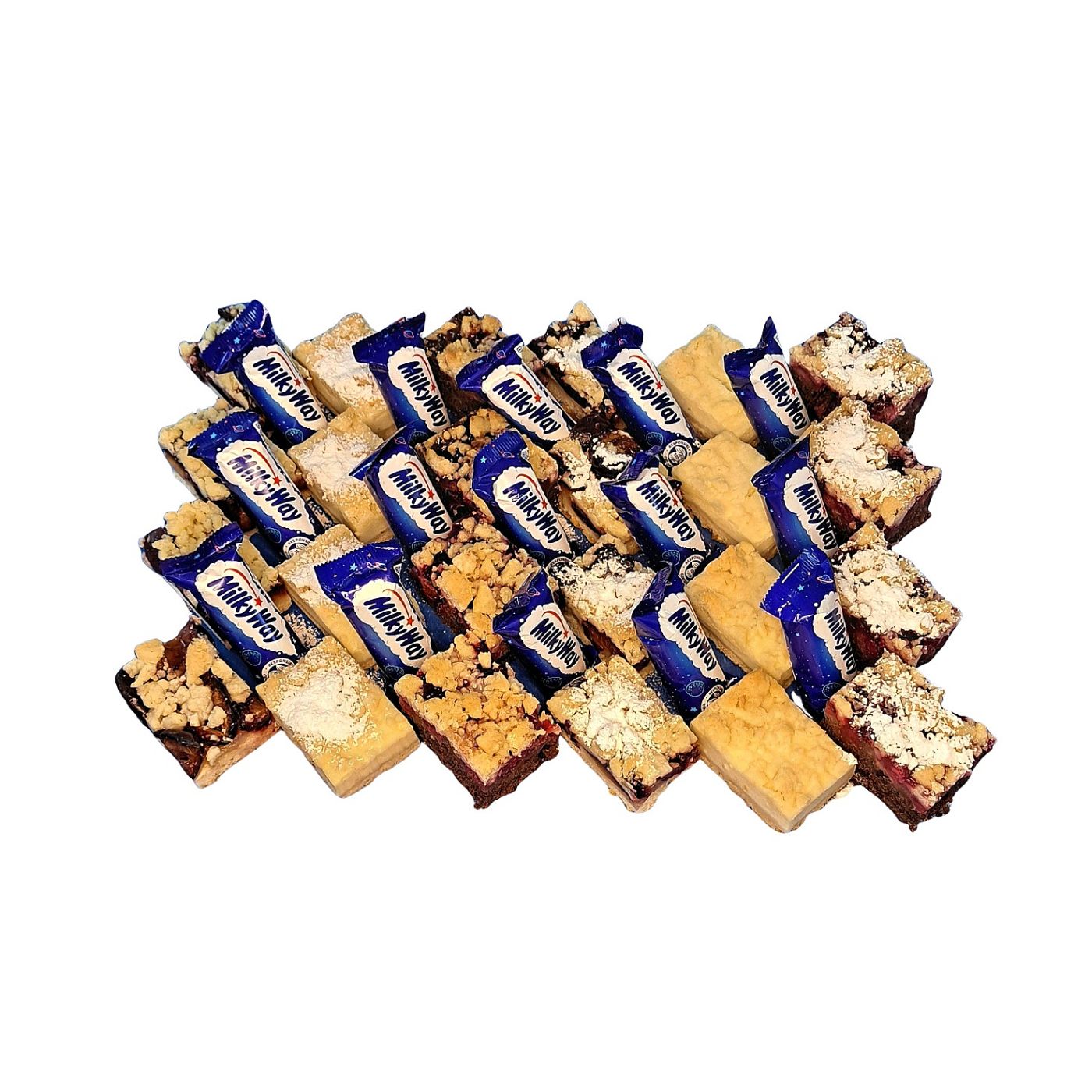 Traditioneller Blechkuchen mit Pflaumen-Streusel, Käse-Streusel und Kirsch-Schokolade