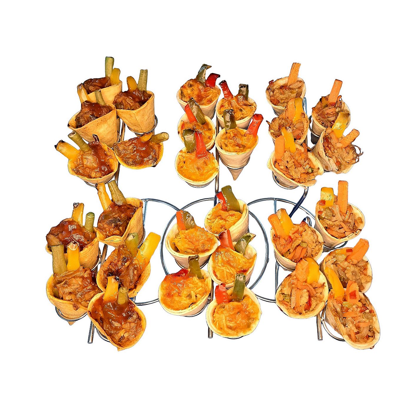 Dreierlei Mini Wraps: BBQ, Wok-Gemüse & Jackfrucht-Variationen