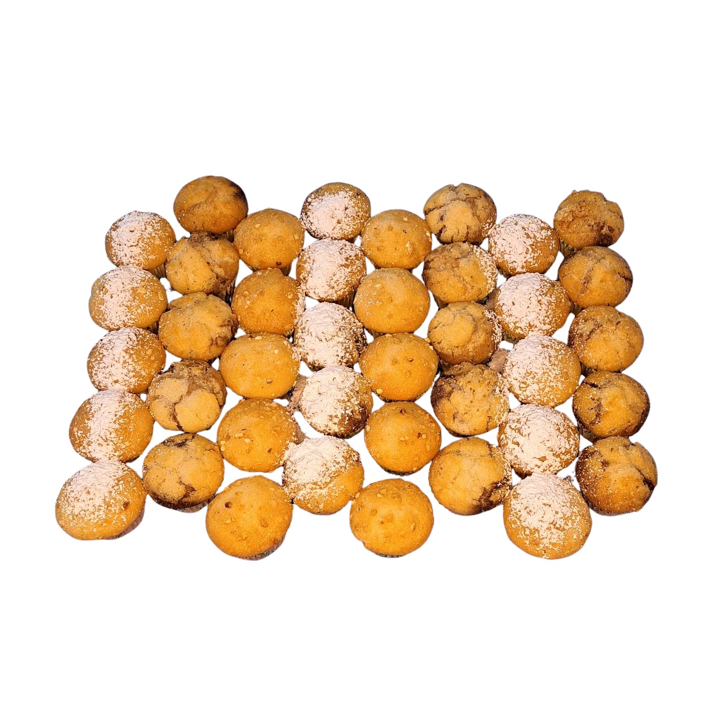 Vegane Mini Muffins – Marmor & Vanille auf Platte angerichtet