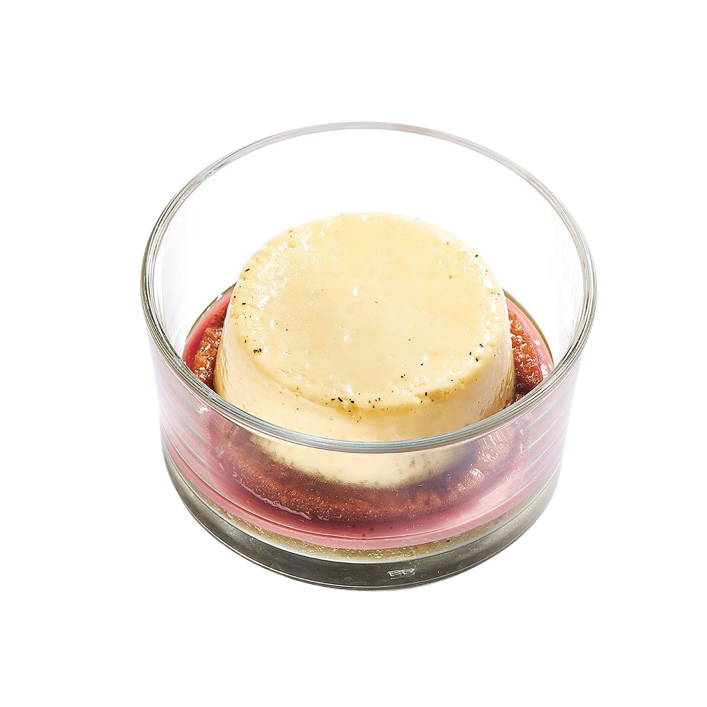 Vanille Eleganz mit Stachelbeere, Johannisbeere und feinem Nougat im Fingerfood-Glas