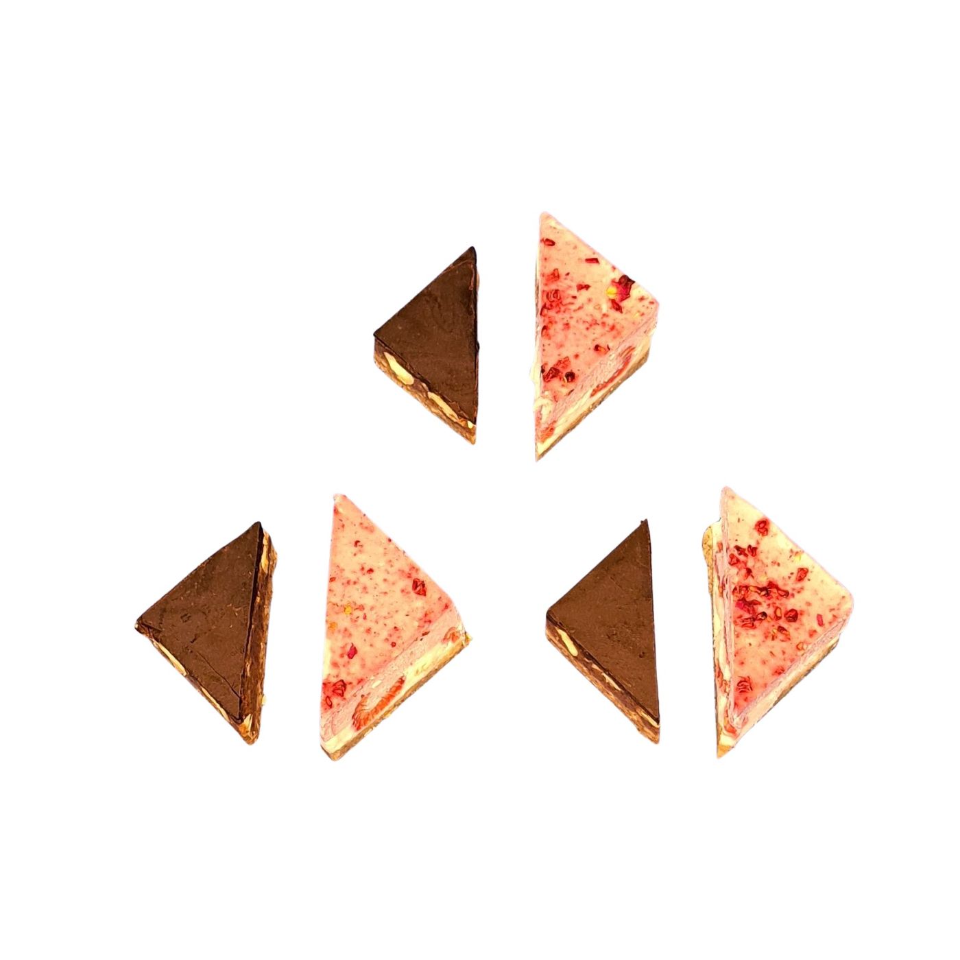 Zwei vegane Törtchen – Himbeer-weiße Schokolade & Mandel – laktosefrei, glutenfrei, ohne Zuckerzusatz