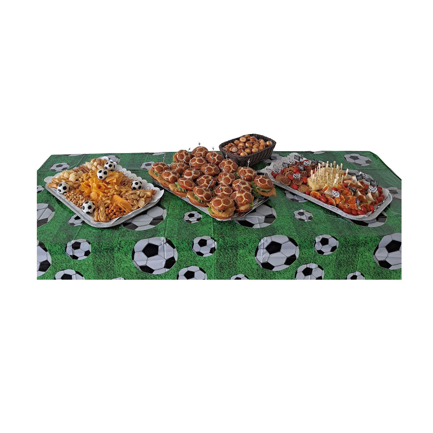 Fingerfood-Paket für Public Viewing mit Fußball-Snacks, Wraps, Schnitzel-Semmeln und Knabberplatte