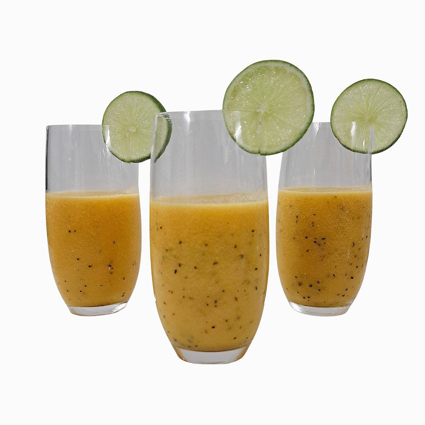Smoothie Paradies Bliss mit Pfirsich, Passionsfrucht, Mango und Apfel